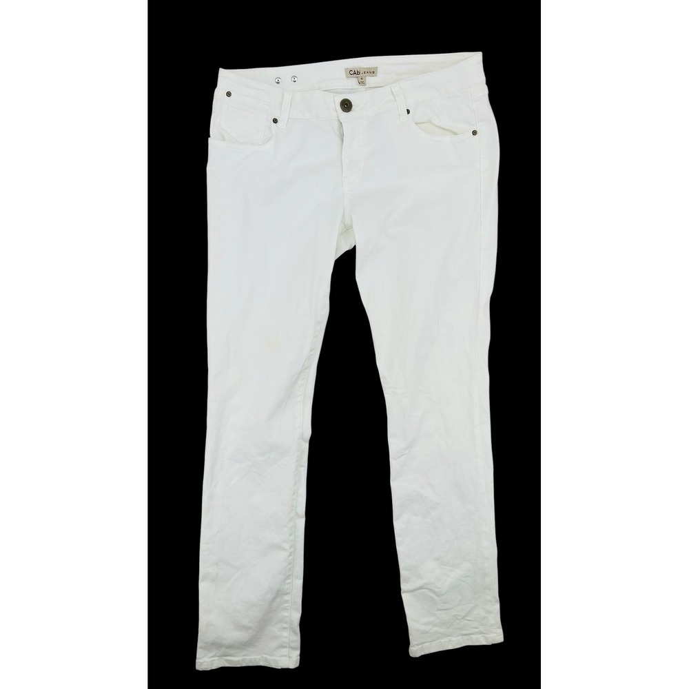 Cabi‎ Jeans Womens White Straight Leg Denim Pants Size 10